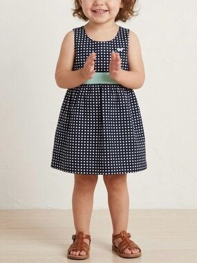 Vineyard Vines Toddler Girls Navy & White Polka Dot Dress
